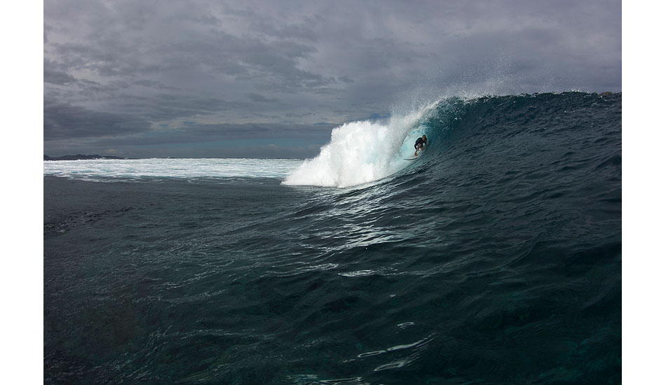 This is Nate. I met him after this wave and he told me that he worked on Tavarua. Just another day at the office for him. Photo: <a href=\"http://www.davenilsenphotography.com/\">Dave Nilsen</a>