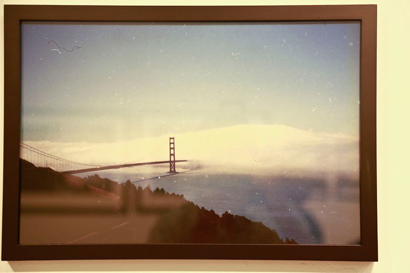 This is Julian\'s favorite shot of his work displayed at \"Departure.\" Reason being, as he put it, \"I was working on a film project with Dean Morrison and Dylan Graves where we traveled up to San Francisco. We got skunked, but looking into San Francisco we had what should\'ve been the best view into the city. We are looking into SF and you can\'t see a single building! I\'ve never seen it quite like that.\" 