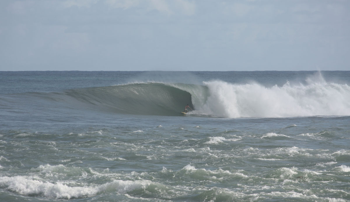 Backhanded barrels with no one to see. Photo: <a href=\"http://www.waterwaystravel.com/\">  Waterways</a>