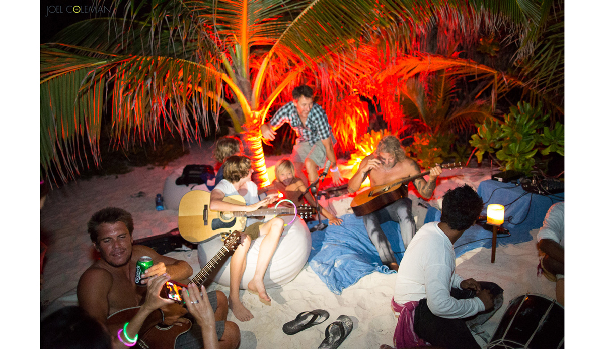 We had two concerts on the island, and they became the best beach james with everyone and anyone who wanted to join in doing so. We had so much fun all singing and playing together. I can’t wait to do it again next year... Photo: Joel Coleman | <a href=\"Joel Coleman / www.saltmotion.com\">Saltmotion</a>