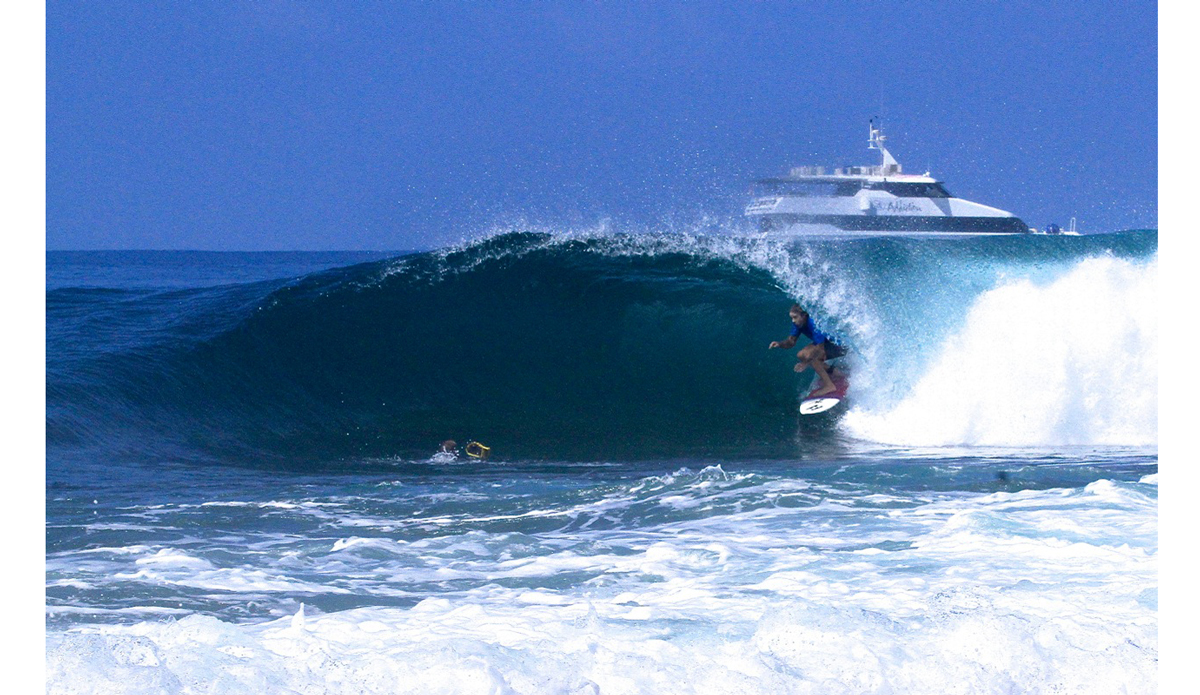 This was my favorite surf spot on this trip. It\'s called Piggy Banks: super shallow little right tubes... always fun. Photo: <a href=\"http://www.mentawaiislands.com/\">Kandui Resort</a>