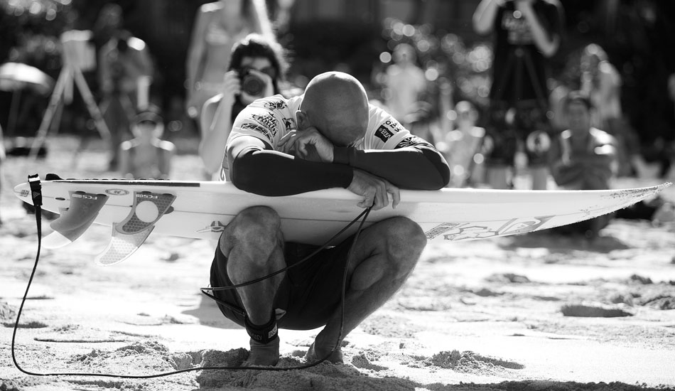 Kelly Slater, getting his mind right. Photo: <a href=\"http://mattdunbar.com.au\">Matt Dunbar</a>