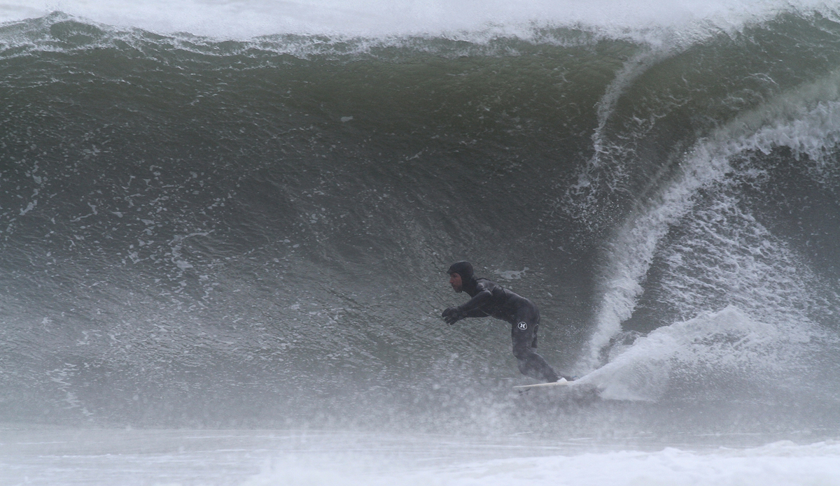 Noah Snyder drawing one out in Nags Head. Photo: Mickey McCarthy