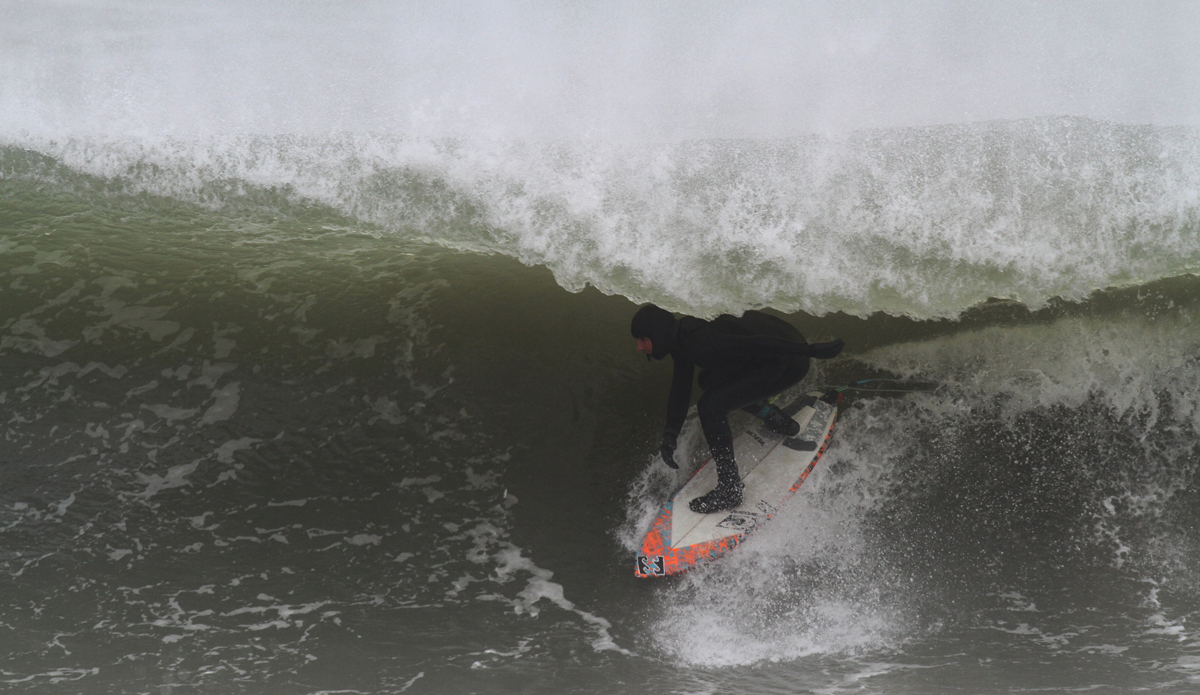 Raven Lundy made the drive south from Virginia to step off into some Outer Banks power. Photo: Mickey McCarthy