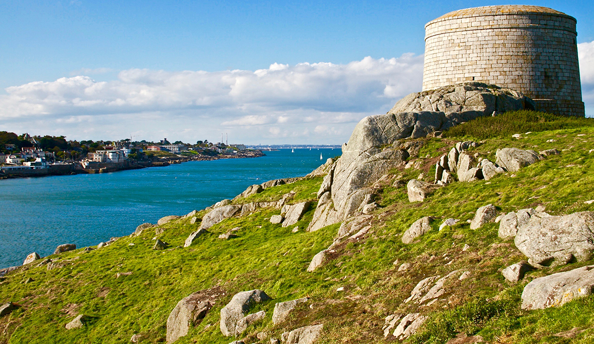 A cracking Dublin day with one of the 16 Martello Towers which are dotted along Dublin Bay in the foreground followed by the infamous Poolbeg Towers in the background. Photo :EoinMcCarthyDeering