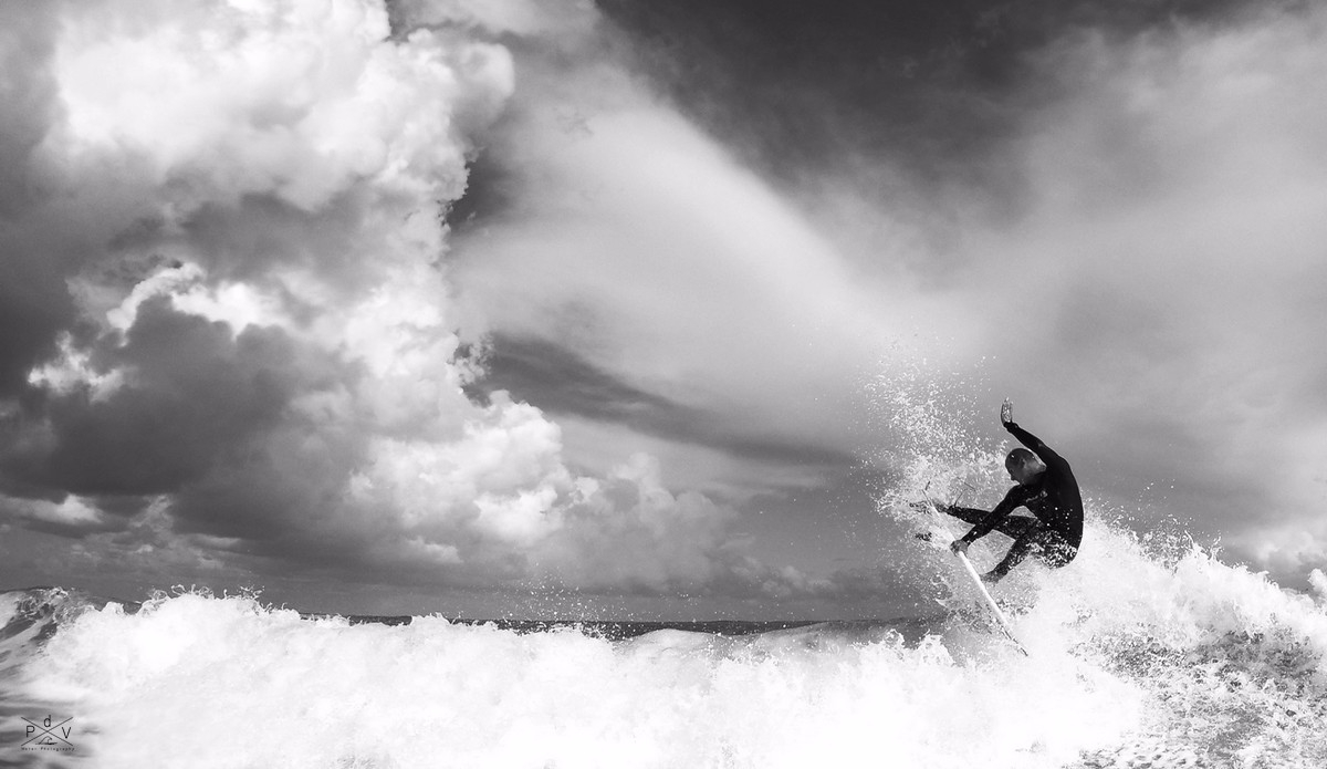 This is one of my Dead Reckoning team mates, Tyrell Johnson. A more amped and committed individual you will not find. He froths to go surfing and is always keen no matter what conditions are like. All round nice guy with a heavy back foot and loads of talent. Photo: Pierre de Villiers