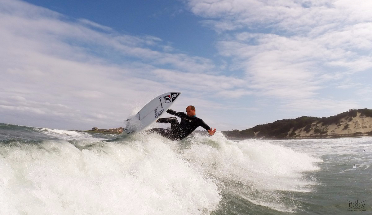 This is Tyrell setting the fins fre (again). Photo: Pierre de Villiers