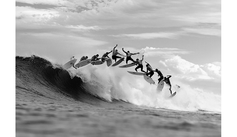 I guess I have a thing with stitching the best competitive airs I’ve shot. This was Slater at Bells in 2012. The sound when he landed it from the crowd on the beach was amazing. Photo: <a href=\"http://edsloanephoto.com/\">Ed Sloane</a>