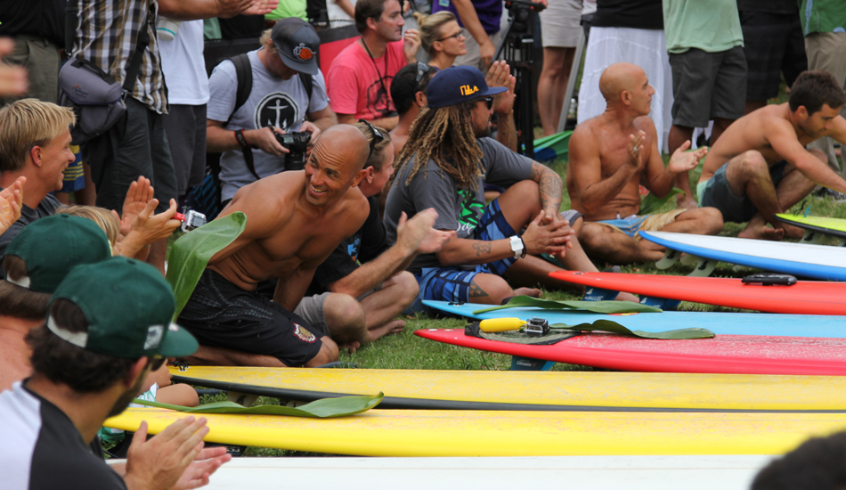 Kelly Slater. Enjoying the ceremony.