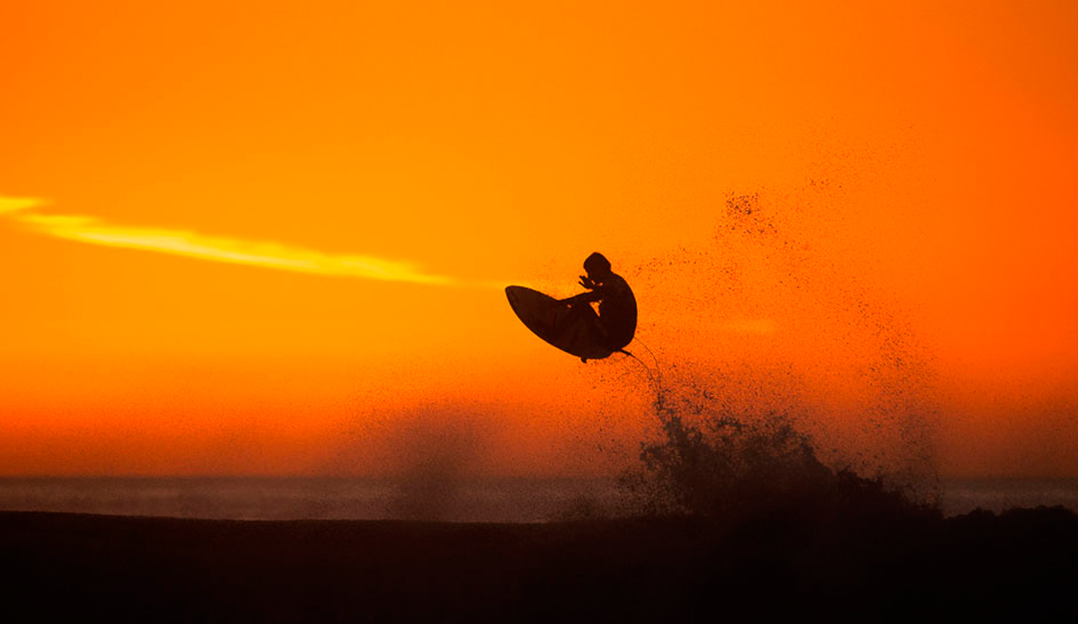 Sepp Bruhwiler doing his best to stand out in front of another California sunset. Photo: <a href= \"http://molyneuxphoto.com/\">Jean Paul Molyneux</a>