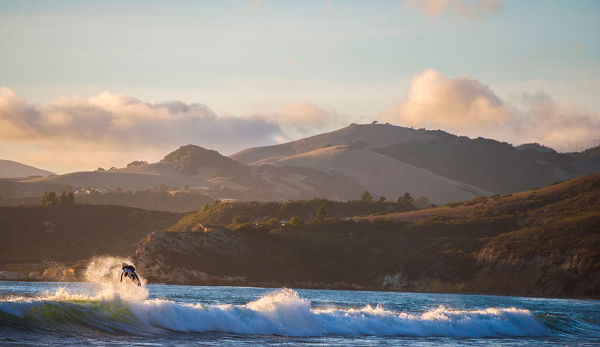 This is Sepp Bruhwiler macking a solid air on the Central Coast of California. November 2012. Photo: <a href=\"http://www.dylangordon.com/\" target=_blank>Dylan Gordon</a>