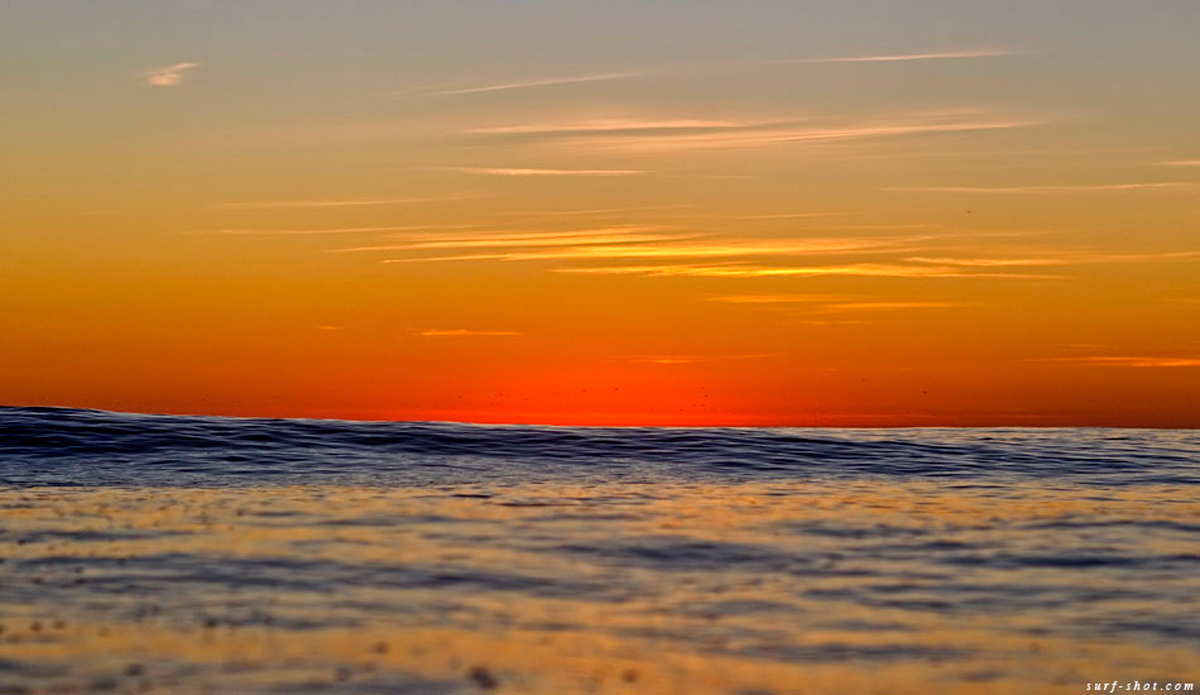 The good thing about winter in Southern California? There are always a few lumps on the horizon. Sunset at Uppers. Photo: Chuck Schmid/<a href=\"http://surf-shot.com/\" target=\"_blank\">Surf-Shot.com</a>