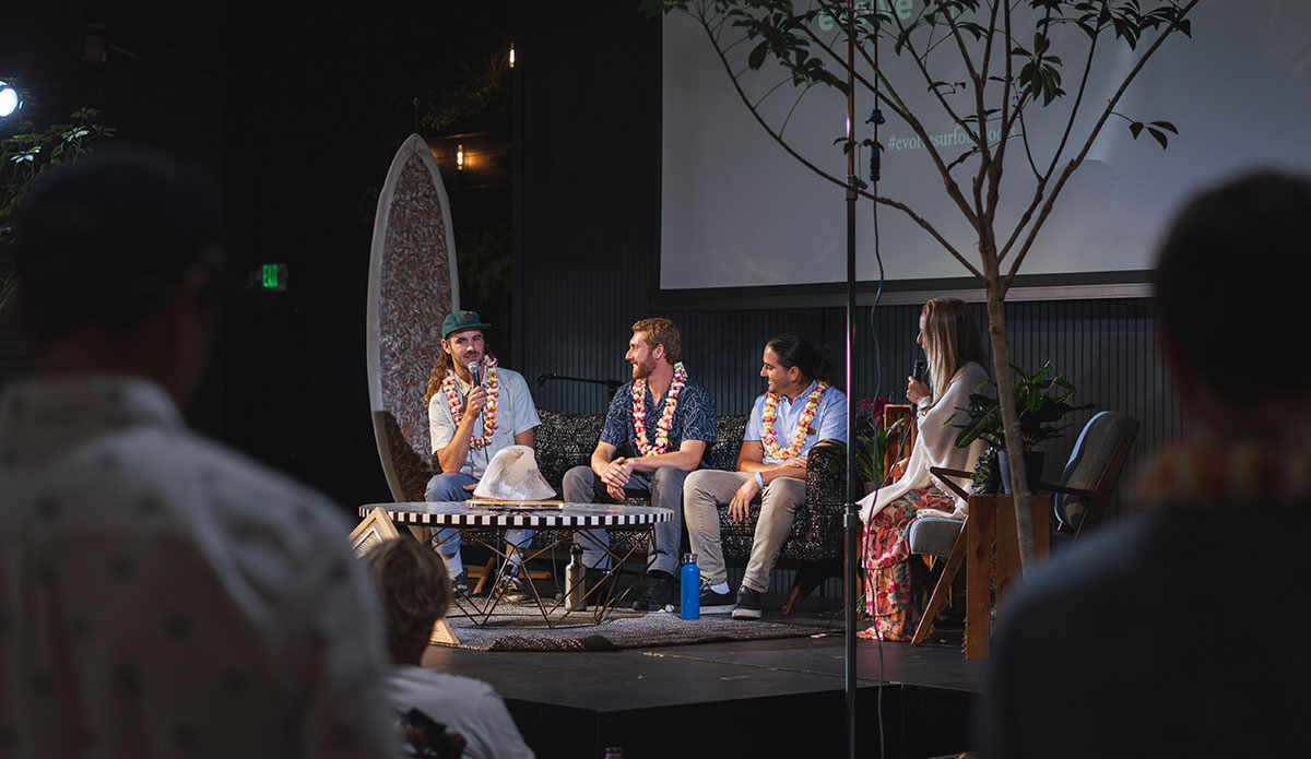 Daniel Murphy, Ben Judkins, Taylor Lane, and Alison Teal discussed ocean health. Photo: <a href=\"https://jeremybishopphotography.com/\">Jeremy Bishop</a>