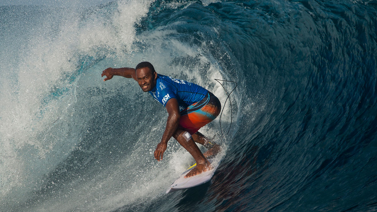 Isei Tokovou, at home in every sense of the word. Photo: <a href=\"http://www.aspworldtour.com/\">ASP</a>/Robertson