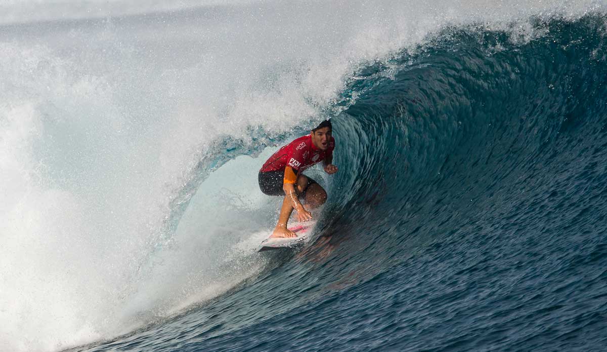 Medina winning his Semifinal where he defeated Kolohe Andino (USA), Fiji Pro 2014. Photo: <a href=\"http://www.aspworldtour.com/\">ASP | Robertson</a>