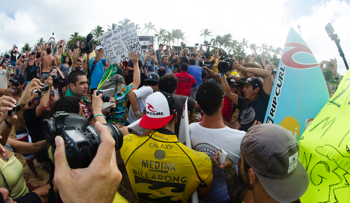 Gabriel Medina is easily the most popular guy in Brazil right now. Photo: <a href=\"http://www.danlemaitrephoto.com\">Dan LeMaitre</a>