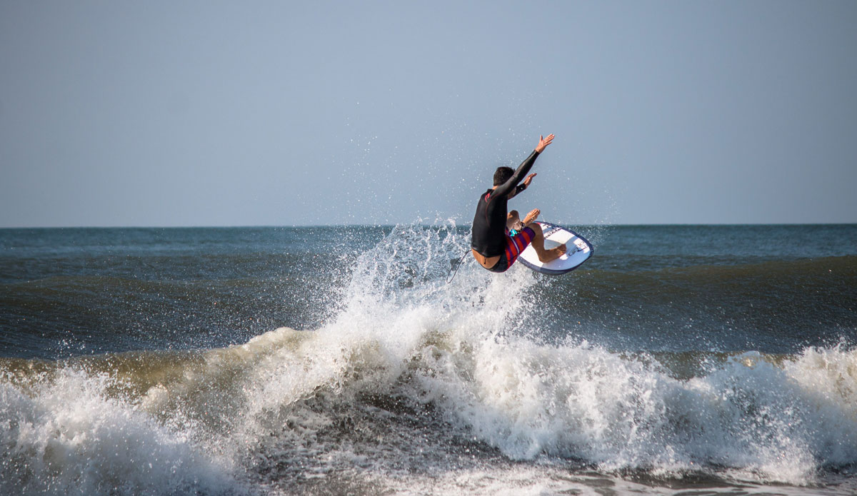 Local professional Matt Keenan showing how its done on his home turf. Matt was home visiting and we happened to get one of the best swells of the summer. He definitely did not hesitate to get on it! Photo: <a href=\"http://chank-photography.tumblr.com/\"> Matt Ciancaglini</a>