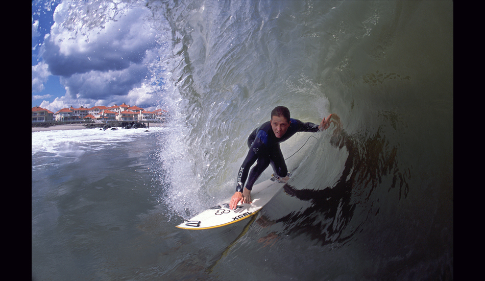 September 2003 - On assignment to chase hurricane waves for SURFER Magazine, I linked up with my friend Keith Noonan, a hot New Jersey local from my old stomping grounds, as he rode through this meaty section not far from where we both grew up during the Hurricane Juan swell. Image: <a href=\"http://stevefitzpatrick.com/\" target=\"_blank\">Fitzpatrick</a>  