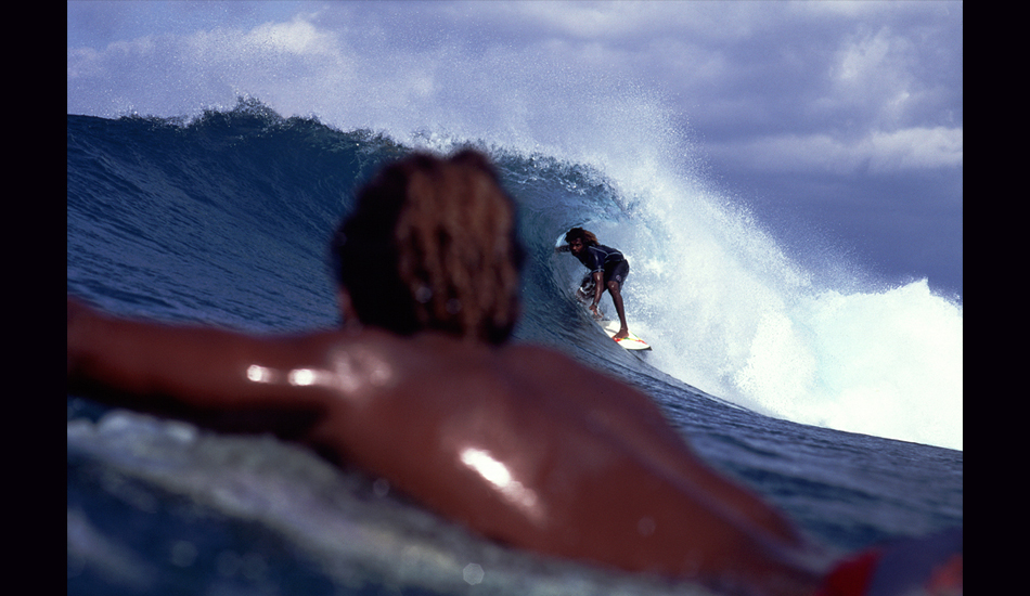 October 1997 - Mark Holder is the undisputed king of the peak at this spot that breaks in his hometown on the island of Barbados.  And despite having moved to Calgary, Alberta, Canada with his wife some years ago, it\'s not unusual to still see him sliding into timeless barrels like this one whenever he\'s back on the rock for a visit. Image: <a href=\"http://stevefitzpatrick.com/\" target=\"_blank\">Fitzpatrick</a>  