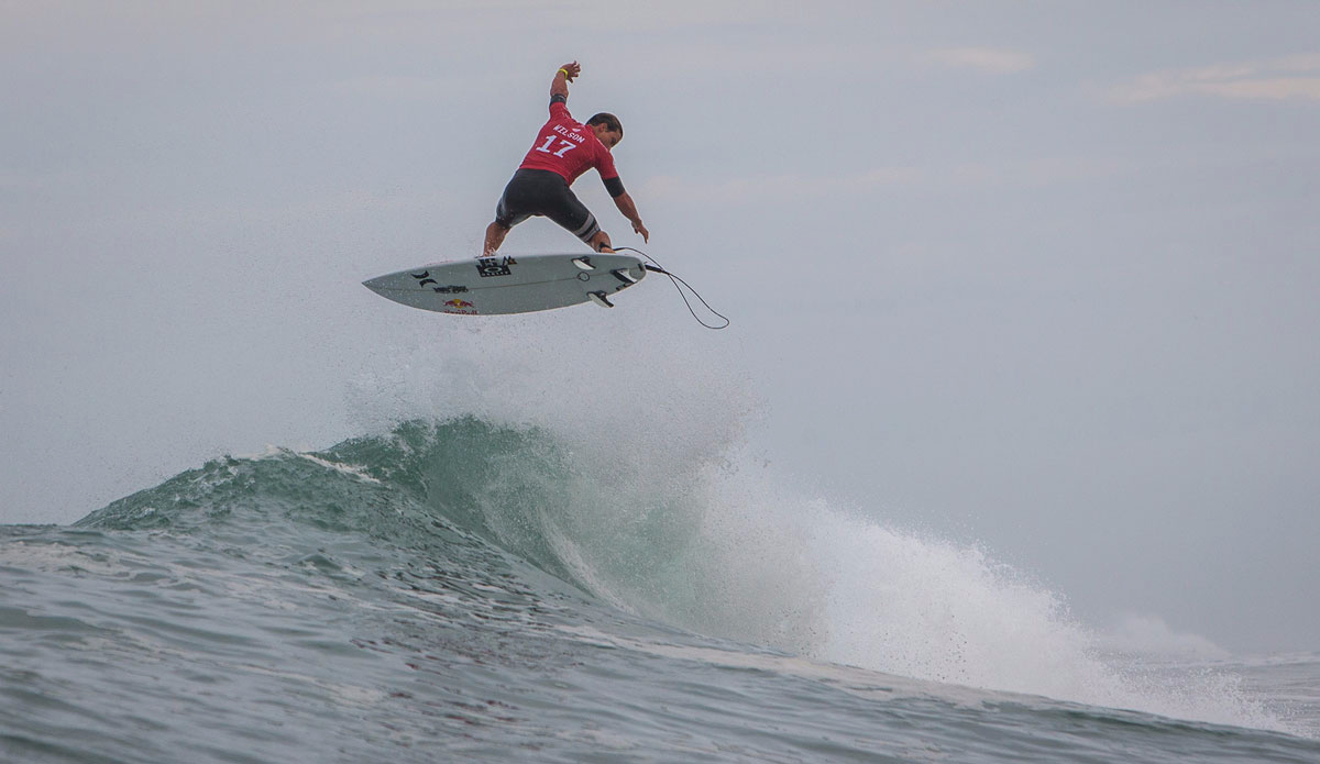 Julian Wilson of Australia (pictured) advancing into the Quarterfinals of the Quiksilver Pro France. Photo: <a href=\"http://www.worldsurfleague.com/\">WSL</a>/<a href=\"https://instagram.com/damien_poullenot/\">Damien Poullenot</a>