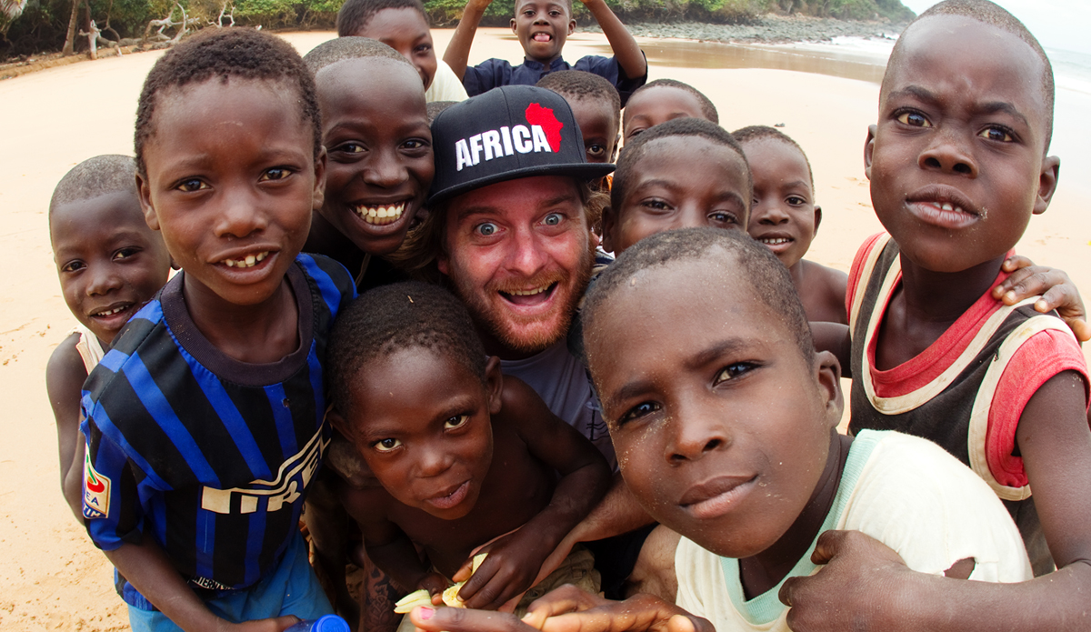 Even the local kids had heard of former WCT surfer Ricky Basnett. Photo: <a href=\"http://www.gregewingphoto.com/\"> Greg Ewing</a>