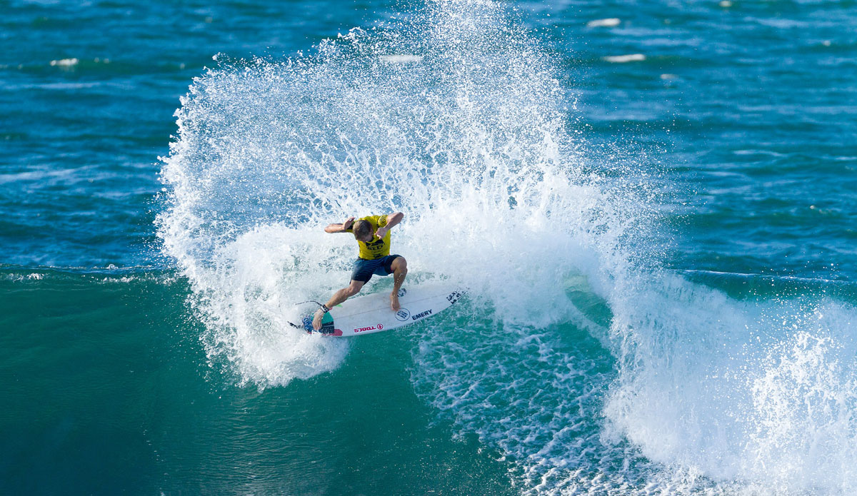 Adam Melling placing fourth during the Final of the Reef Hawaiian Pro in Hawaii on Saturday November 15, 2014. Melling earns $1000 and 400 ratings points. Photo: <a href=\"http://www.aspworldtour.com/\">ASP</a>/Cestari