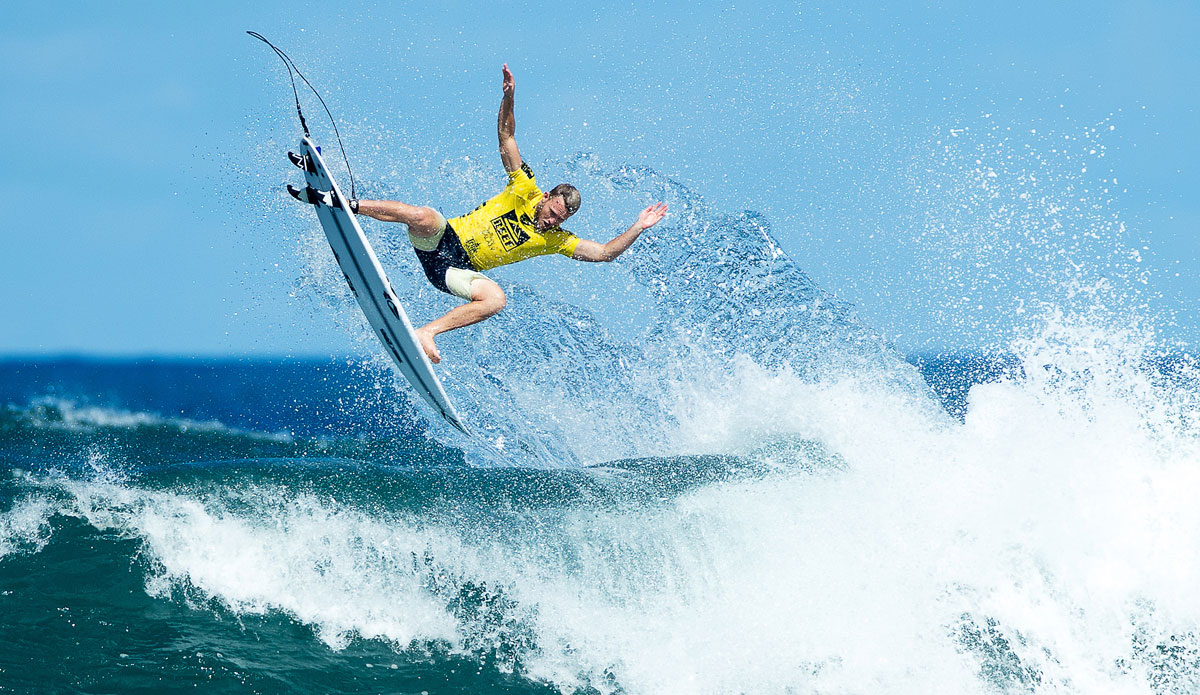 Dusty Payne advanced into Round 4 of the REEF Hawaiian Pro at Haleiwa.  Payne posted a heat total of 18.70 points consisting of two near perfect rides, a 9.43 and 9.27. Photo: <a href=\"http://www.aspworldtour.com/\">ASP</a>/Ed Sloane