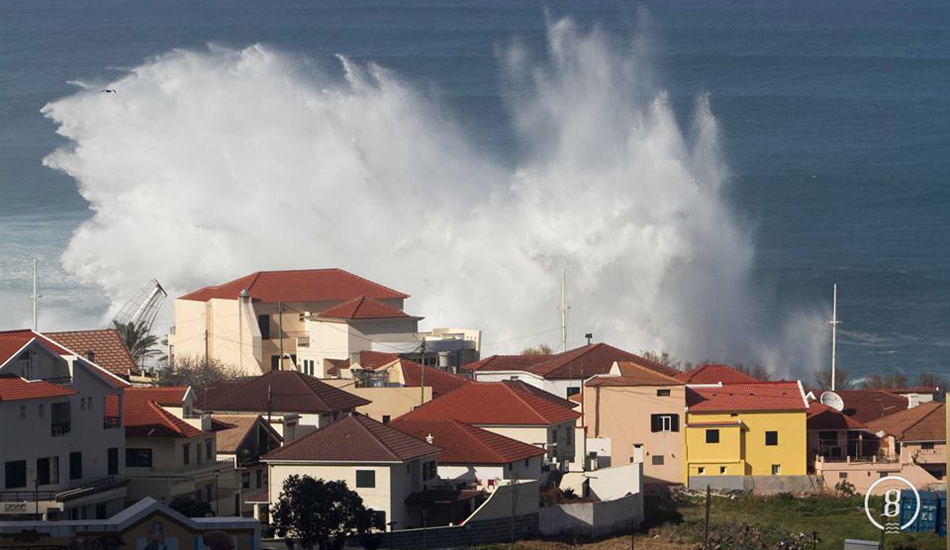 Porto Moniz, Portugal, taking the brunt of it. Photo: <a href=\"https://www.facebook.com/8Oito\"> 8Oito Photo</a>