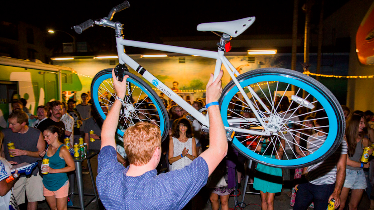 The winner of a custom, limited edition The Inertia x Sole bike! Photo: Thrailkill