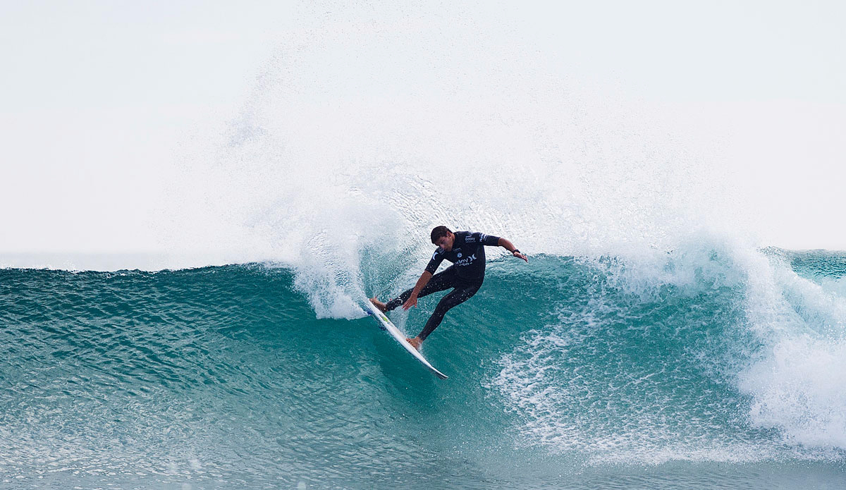 Ricardo Christie of New Zealand eliminated (pictured) in Round 2 heat at the Hurley Pro at Trestles in California, USA on Thursday September 10, 2015.  Photo: <a href=\"http://www.worldsurfleague.com/\">WSL/<a href=\"https://instagram.com/kirstinscholtz/\"</a>/Kirstin Scholtz</a>