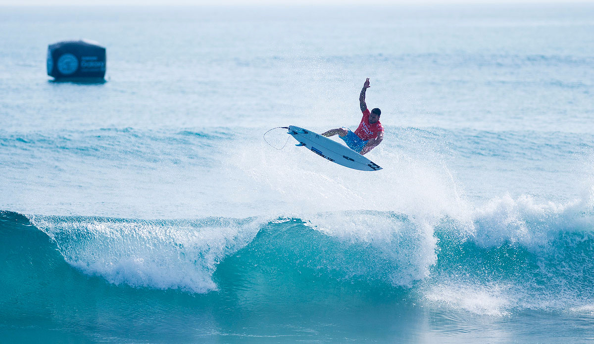 Joel Parkinson of Australia (pictured) winning his Round 2 heat at the Hurley Pro at Trestles in California, USA on Thursday September 10, 2015. Photo: <a href=\"http://www.worldsurfleague.com/\">WSL/<a href=\"https://instagram.com/kirstinscholtz/\"</a>/Kirstin Scholtz</a>