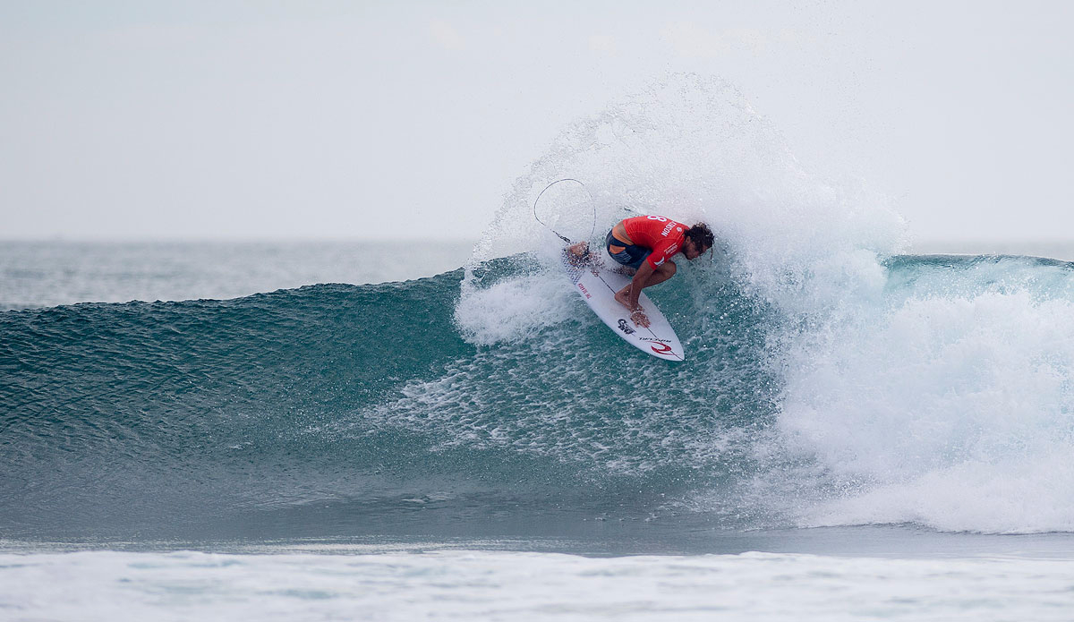 Matt Wilkinson of Australia winning his Round 2 heat at the Hurley Pro at Trestles in California, USA on Thursday September 10, 2015. 
 Photo: <a href=\"http://www.worldsurfleague.com/\">WSL/<a href=\"https://instagram.com/kirstinscholtz/\"</a>/Kirstin Scholtz</a>