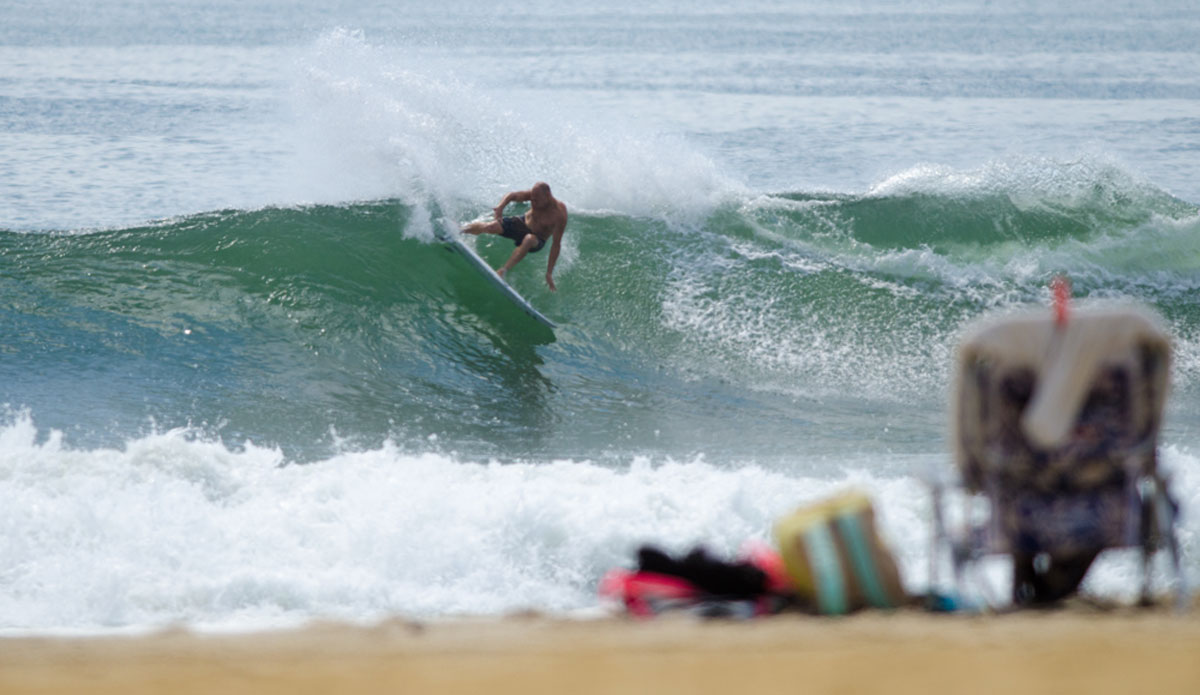 Sam Hammer throwing some spray during Bertha. Photo: <a href=\"www.jeremyhallphotography.com\">Jeremy Hall</a>