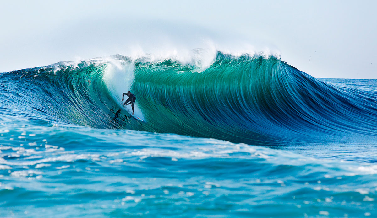 Ian Walsh slips into an Atlantic drainer. Photo: Red Bull/<a href=\"http://www.briannevins.com/\">Brian Nevins</a>