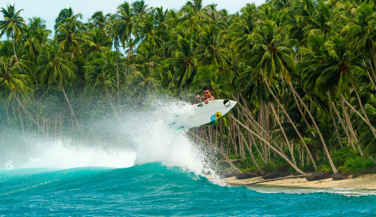 Indo is a great place to try all different kinds of airs, but most of them will be off the face of the wave, not the end section. When the wave closes out, the water is normally at its shallowest point, so chose your sections carefully! Photo: Courtesy of Hunter Jones