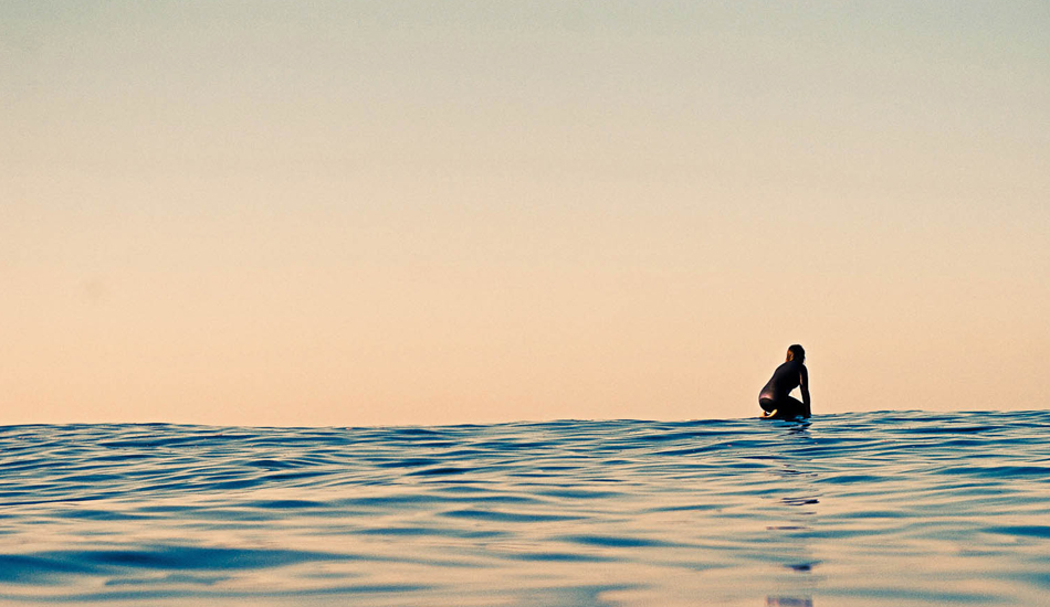 Corina Rose Barnick paddling out at Churches just after sunrise. Photo:<a href=\"http://www.brycejohnson.com/\" target=_blank>Bryce Johnson.</a> 