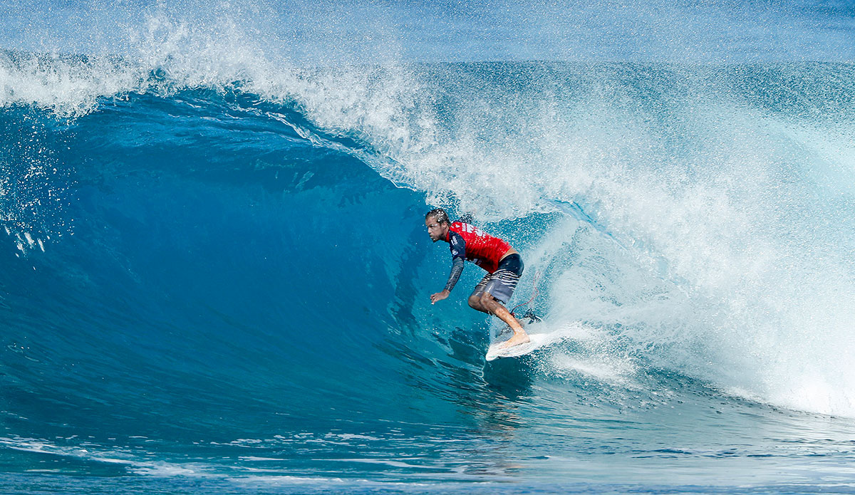 Gavin Beschen. Photo: <a href=\"https://www.instagram.com/damien_poullenot/\">Poullenot</a>/<a href=\"http://www.worldsurfleague.com/\">WSL</a>