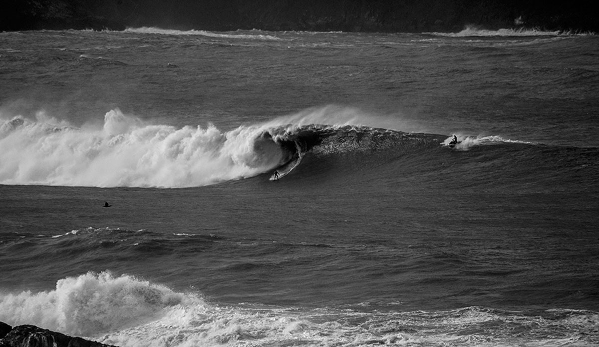 Cesar Sanchez on the heaviest day of the season. Photo: Irene Aneiros