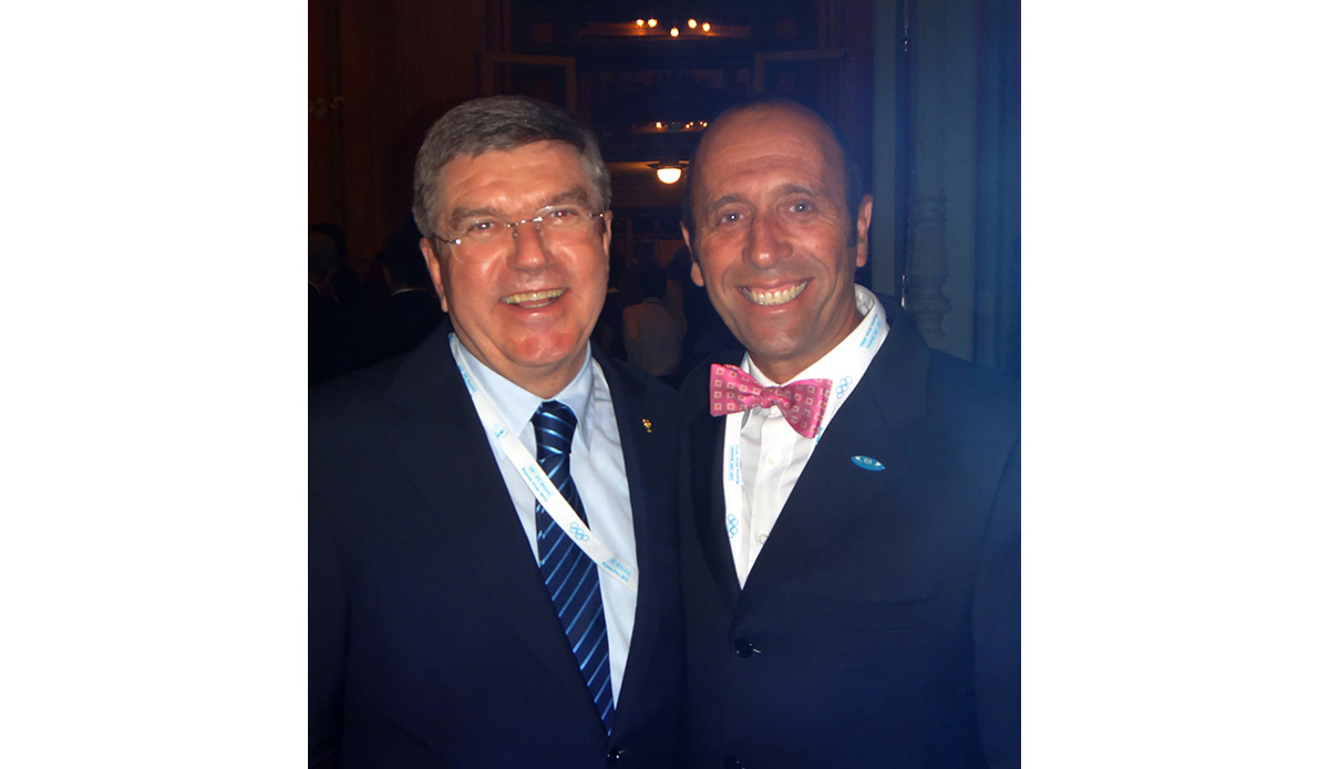 ISA President Fernando Aguerre has been a leading advocate for the sport all his life. For the last seven years he has devoted most of his energy to it and has made a lot of headway. Pictured above is Fernando and IOC President Thomas Bach, as the ISA President expresses his support to the IOC President\'s innovative “Agenda 2020.” This presents an opportunity for surfing to be included in the Olympic Summer Games. Photo courtesy of <a href=\"http://www.isasurf.org/\">Aguerre Collection</a>