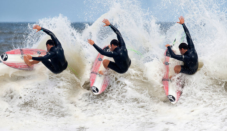 Isaac brought surfable not sizeable surf to NJ. Here\'s Luke Ditella, sliding his tail out on a fresh stick. Photo: <a href=\"http://mikeincitti.com/\" target=_blank>Mike Incitti</a>