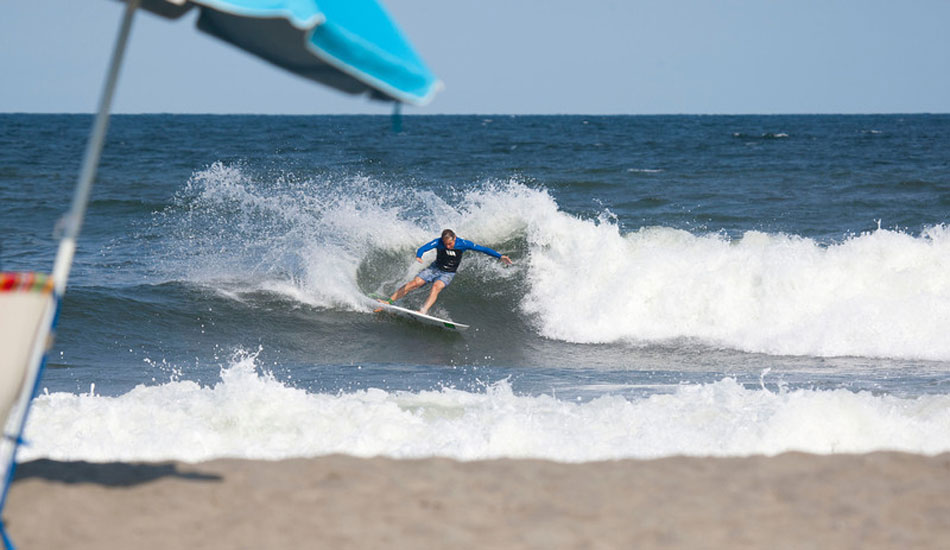 Petriken loves his shorter epoxy board for smaller conditions. I usually ride a 9 footer when he rides this board.
 Photo: <a href=\"http://mikeincitti.com/\" target=_blank>Mike Incitti</a>