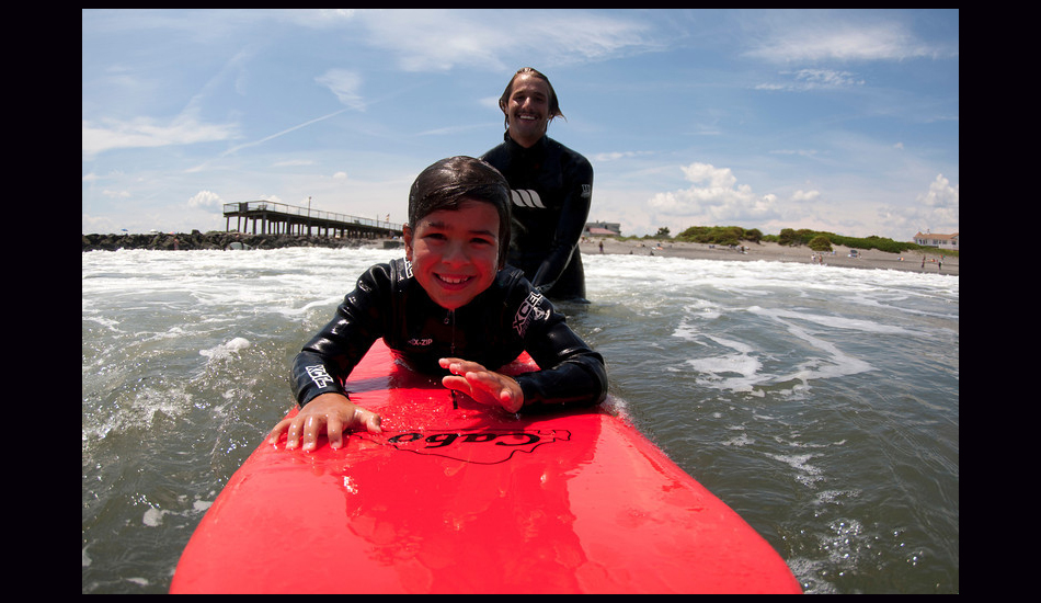 Nick Dipietro. Seven years old, in the first grade and so stoked on his first ISD with the help of Tom Petriken. Image: <a href=\"http://mikeincitti.com/\" target=\"_blank\">Incitti</a>