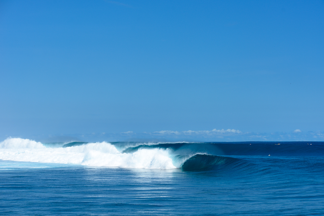 Day of the year. This was the set of the day and every wave in this set seemed bigger than the last. The third wave in this picture, Jack Robinson caught, and it was quite possibly the biggest wave ever ridden at this spot.