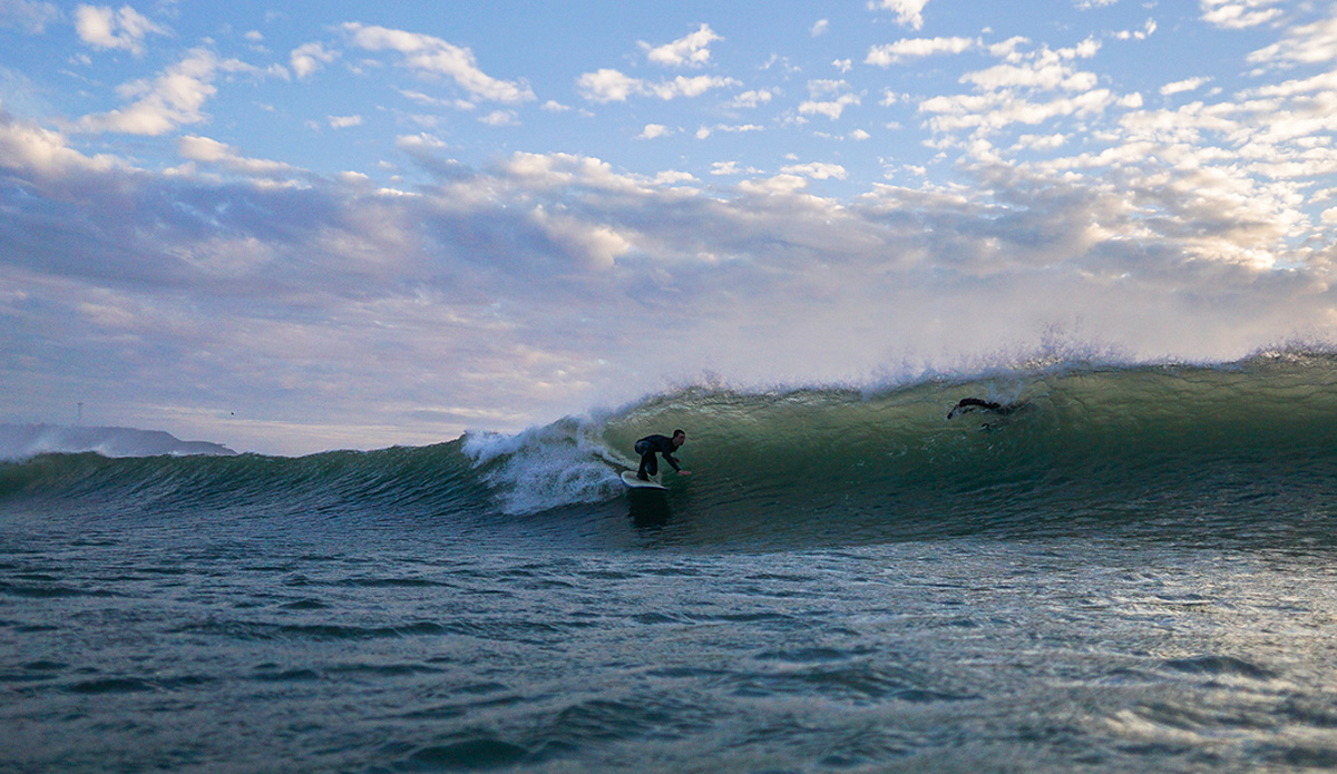 Here’s one of my best friends, Michael Jennings. He goes on everything and is not scared to pull into barrels, even when on an 8 foot longboard. Photo: Jack Bober