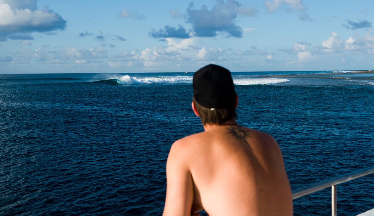 First glimpse of a new swell and a new break. Photo: <a href=\"http://www.jackdekortphoto.com.au/\">Jack Dekort</a>