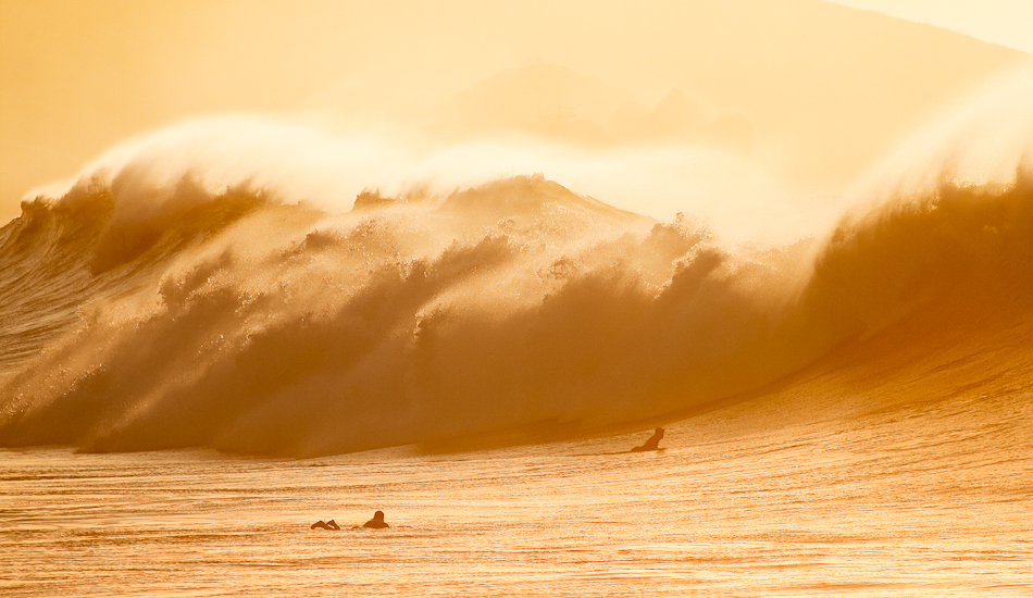 Two surfers paying the price on a beautiful, big day. This set was double size of the normal sets. Asturias, winter 2011. Photo: <a href=\"http://www.jaiderlozano.com/\" target=_blank>Jaider Lozano</a>