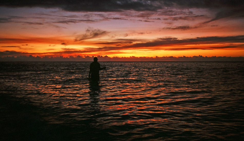 Hand fishing in Tavarua. Photo: Jared Aufrichtig