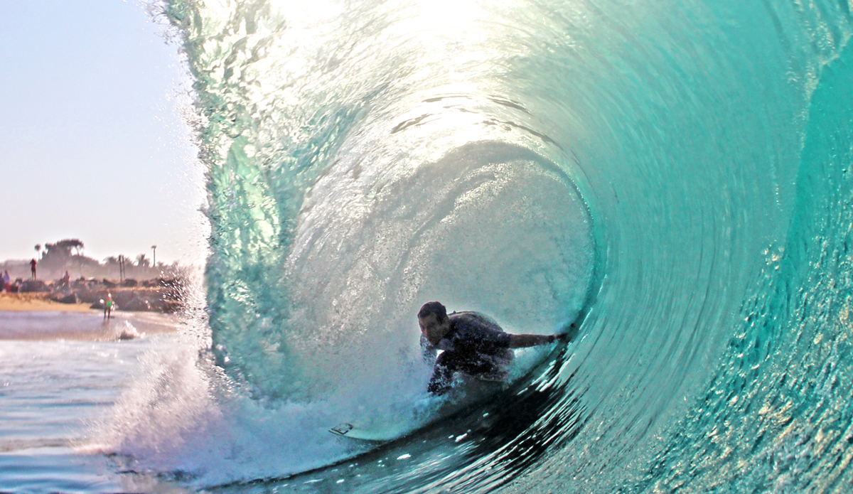 Geoff Brack tubed at the Wedge.