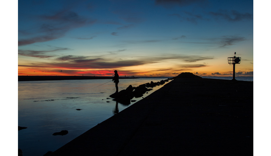 Fishing for colors. Ocean Beach, San Diego.