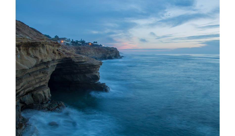 Down the line. Sunset Cliffs, San Diego.